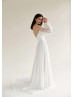 Strapless Ivory Satin Wedding Dress With Detachable Lace Sleeves Strapless Ivory Satin Wedding Dress With Detachable Lace Sleeves